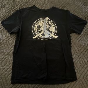 Black Jordan shirt with silver logo